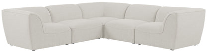 Miramar - Modular Sectional 5 Piece - Cream - Modern & Contemporary