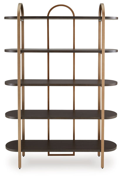 Brentmour - Brown / Gold Finish - Bookcase