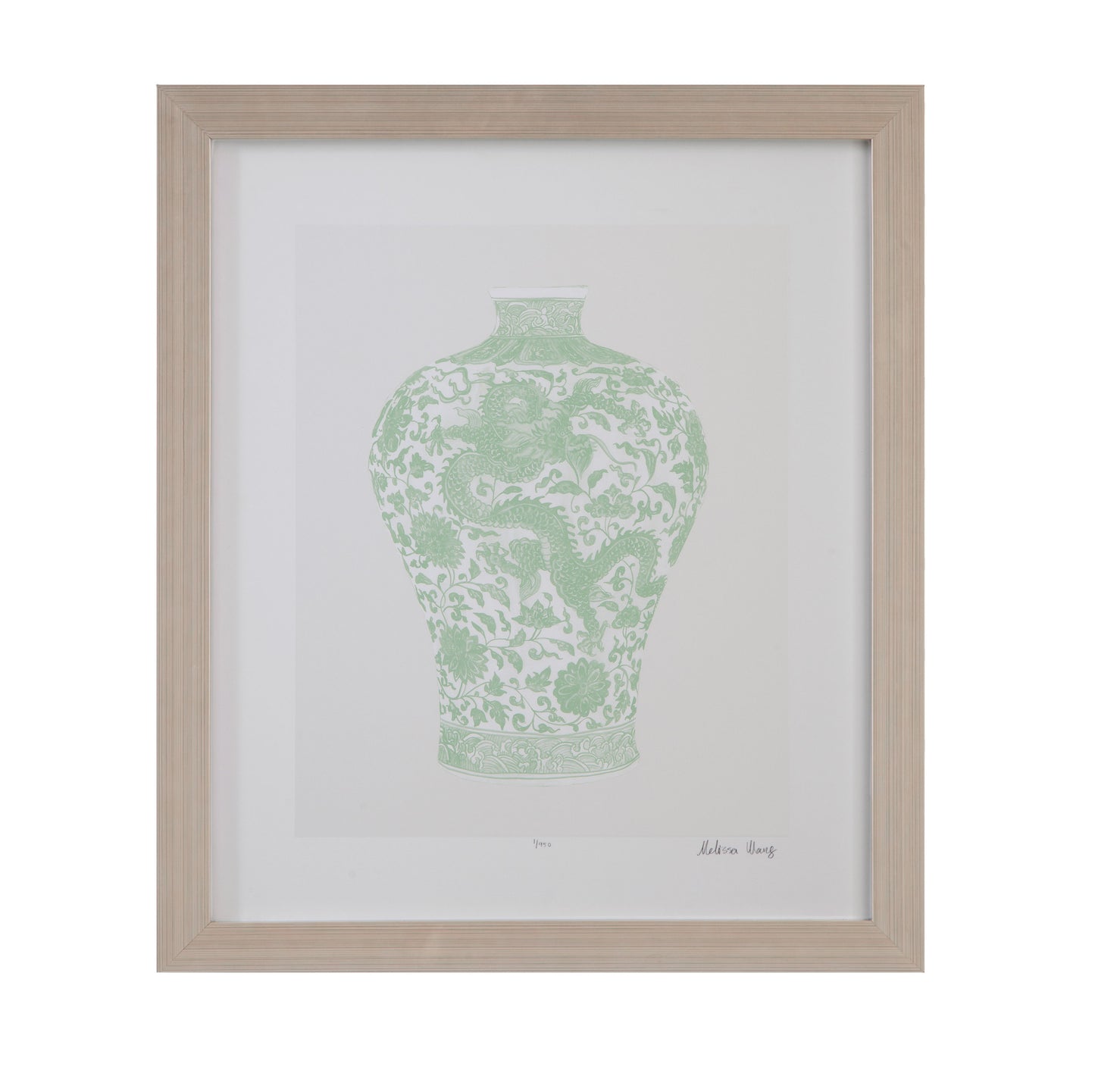 Mint Vases - IV Framed Print - Green