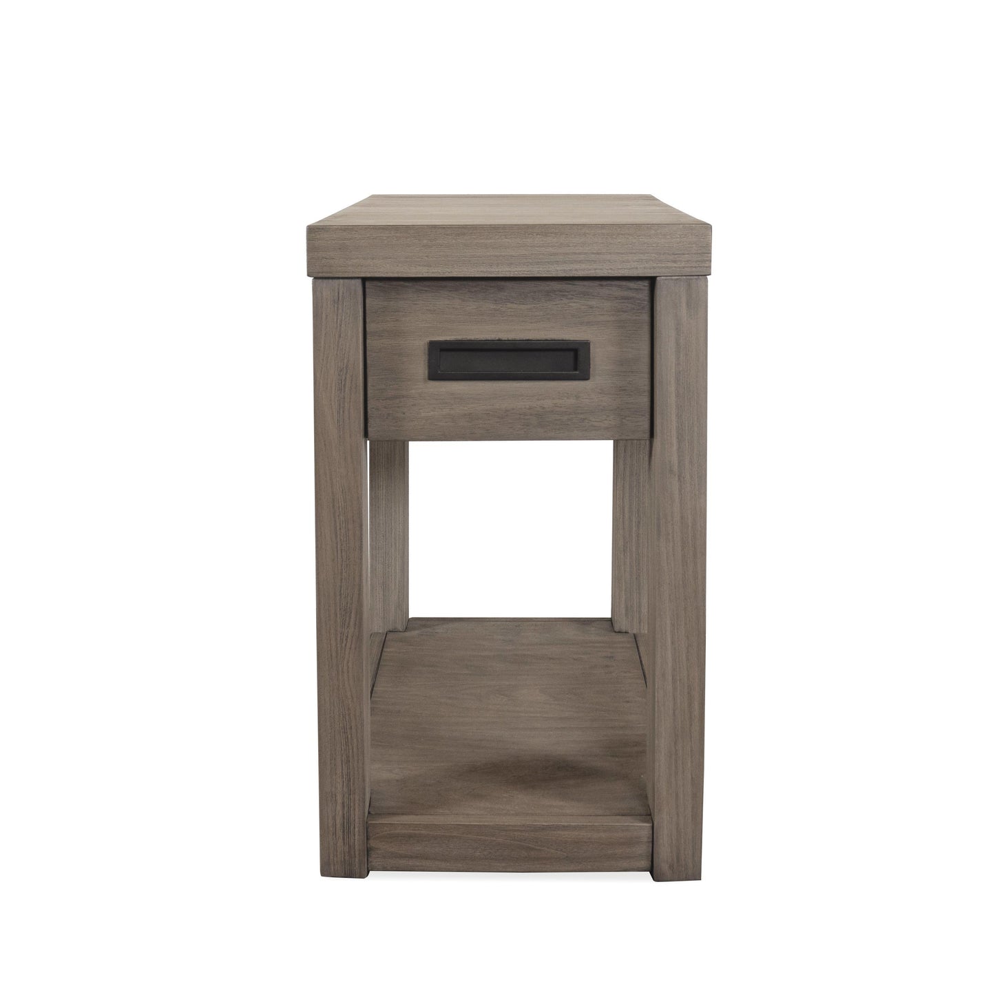 Riata - Chairside Table - Gray Wash