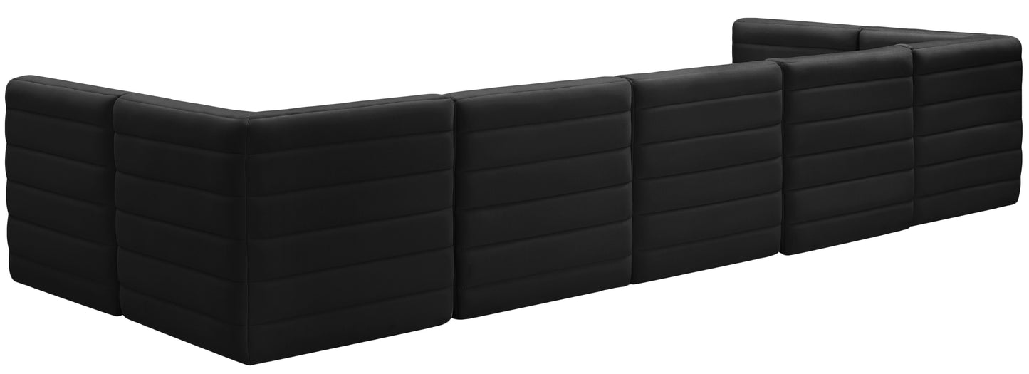 Quincy - Modular Sectional 7 Piece - Black - Fabric