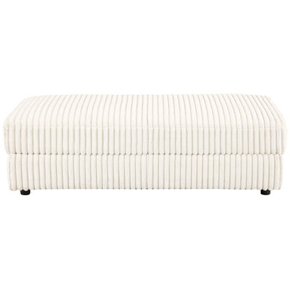 Emberson - Upholstered Rectangular Storage Ottoman - Ivory