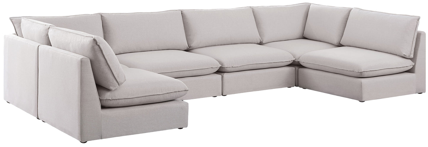 Mackenzie - Modular Sectional 6 Piece - Beige - Fabric