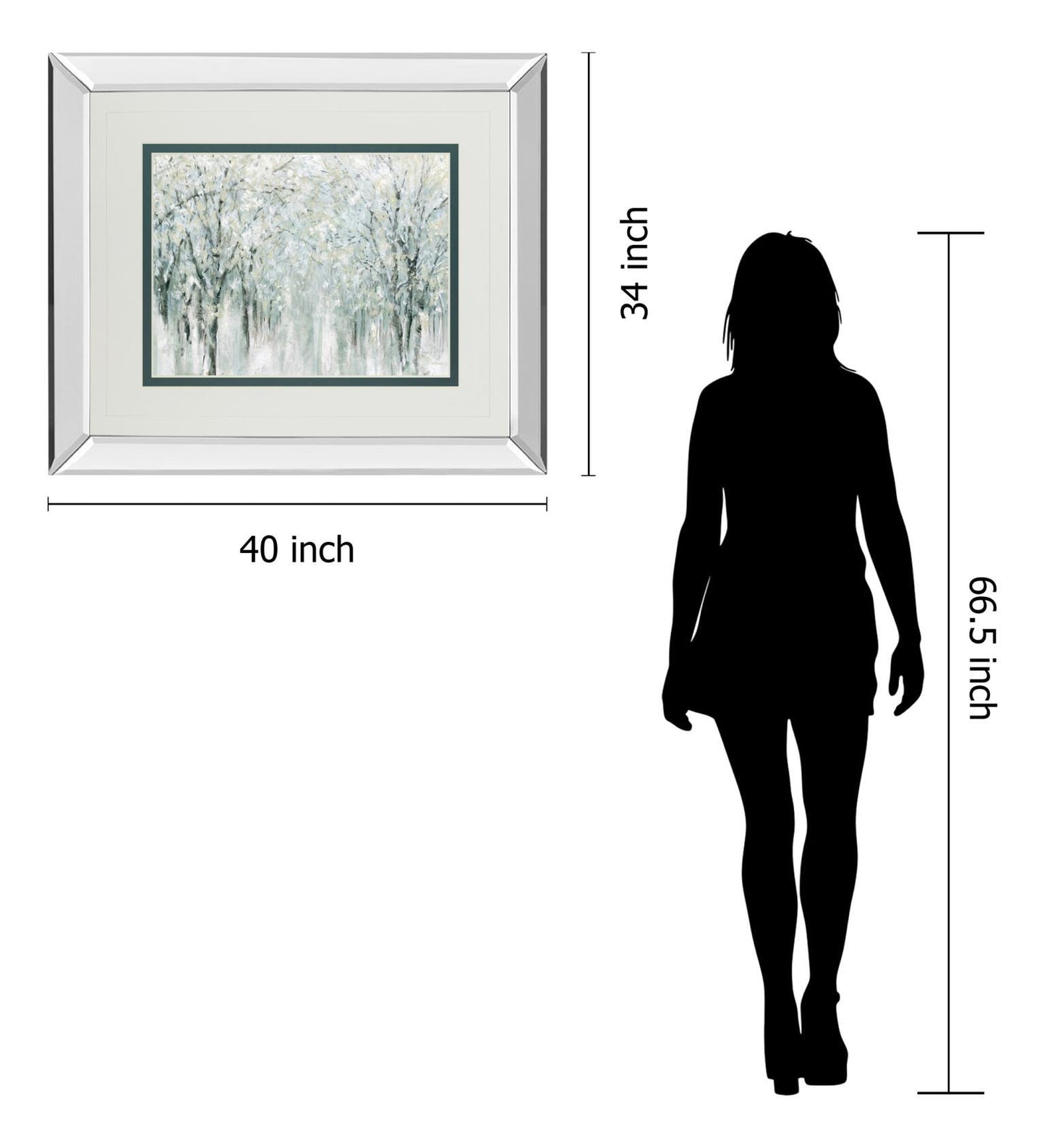 Winter Mist By Carol Robinson - Mirror Framed Print Wall Art - White