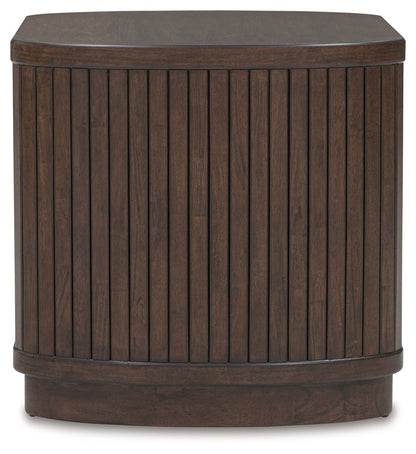 Korestone - Dark Brown - Square End Table