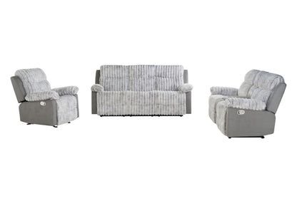 U6028 - Reclining Sofa/Console Reclining Loveseat/Glider Recliner - Gray