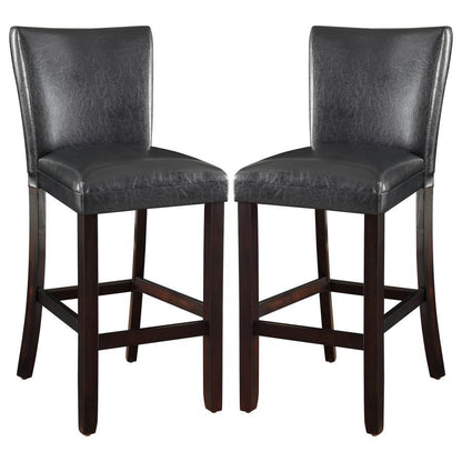 Alberton - Leatherette Upholstered Bar Chair (Set of 2) - Black