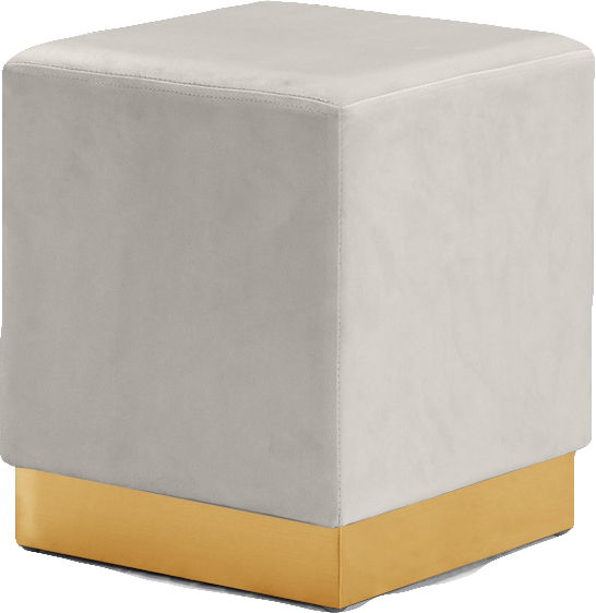 Jax - Stool Ottoman with Gold Base