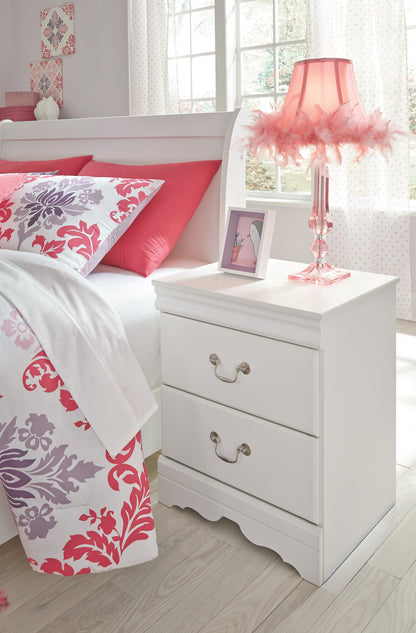 Anarasia - White - Two Drawer Night Stand