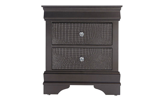 Pompei - Nightstand - Metallic Gray