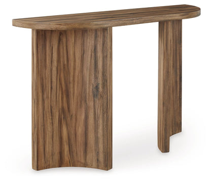 Austanny - Warm Brown - Sofa Table