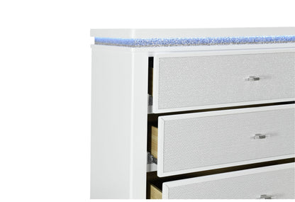 Alina - Dresser With LED - White