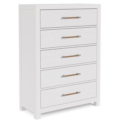 Rosalie - 5 Drawer Chest - White