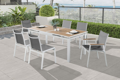 Nizuc - Outdoor Patio Dining Arm Chair (Set of 2) - Grey