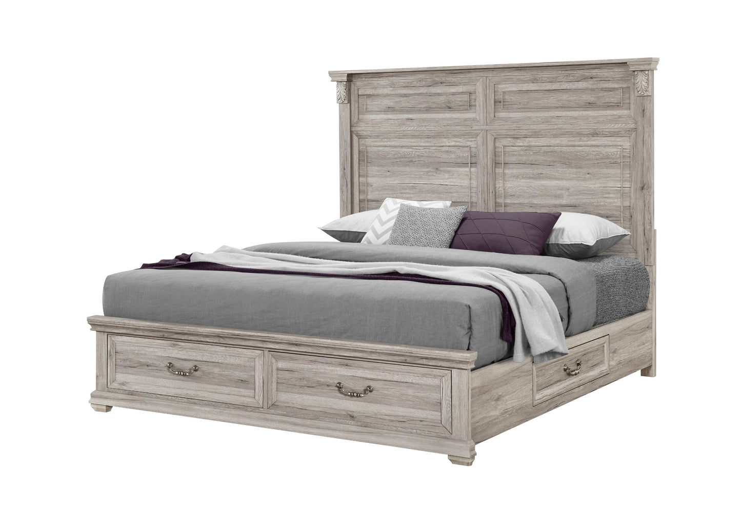 Tatum - 5 Piece Full Bedroom Set With Storage - Natural