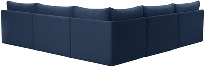 Jacob - Modular Sectional 5 Piece - Navy - Fabric - Modern & Contemporary