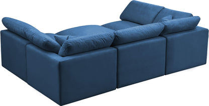 Plush - Velvet Standart Comfort Modular Sectional - Navy - Fabric