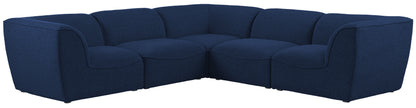 Miramar - Modular Sectional 5 Piece - Navy - Fabric