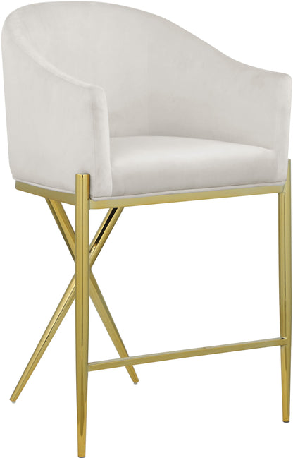 Xavier - Counter Stool with Gold Legs