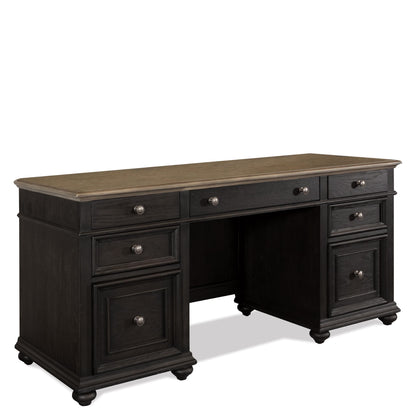 Regency - Credenza - Antique Oak / Matte Black