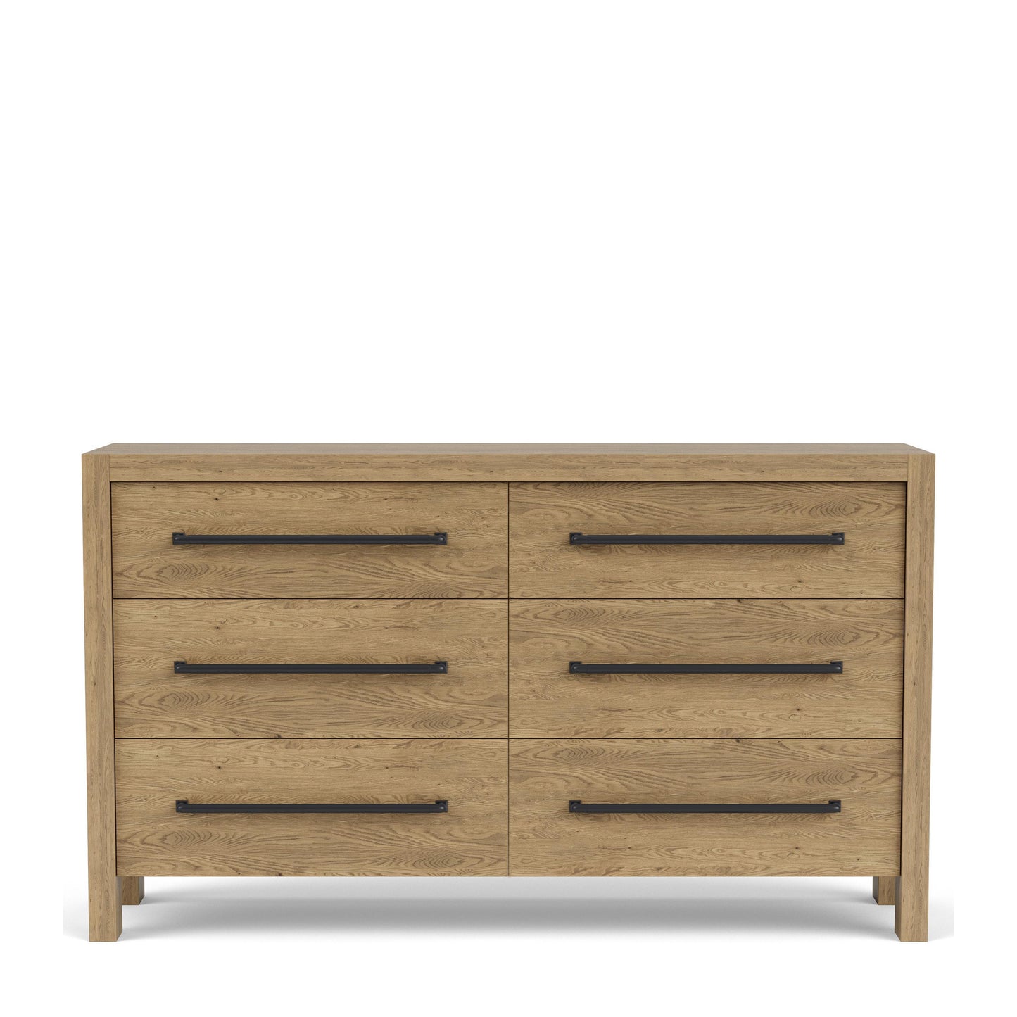 Davie - Six Drawer Dresser - Light Brown - Wood