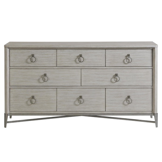 Maisie - Eight Drawer Dresser - Pearl Silver