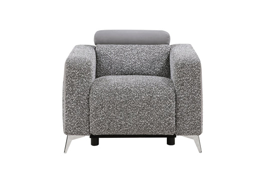 U8521 - 36 Power Recliner - Taupe / Dark Gray