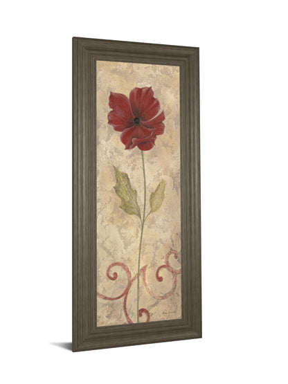 Red Flower Il - Framed Print Wall Art - Red