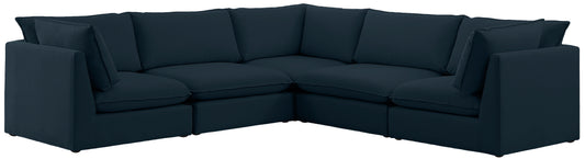 Mackenzie - Modular Sectional 5 Piece - Navy - Modern & Contemporary