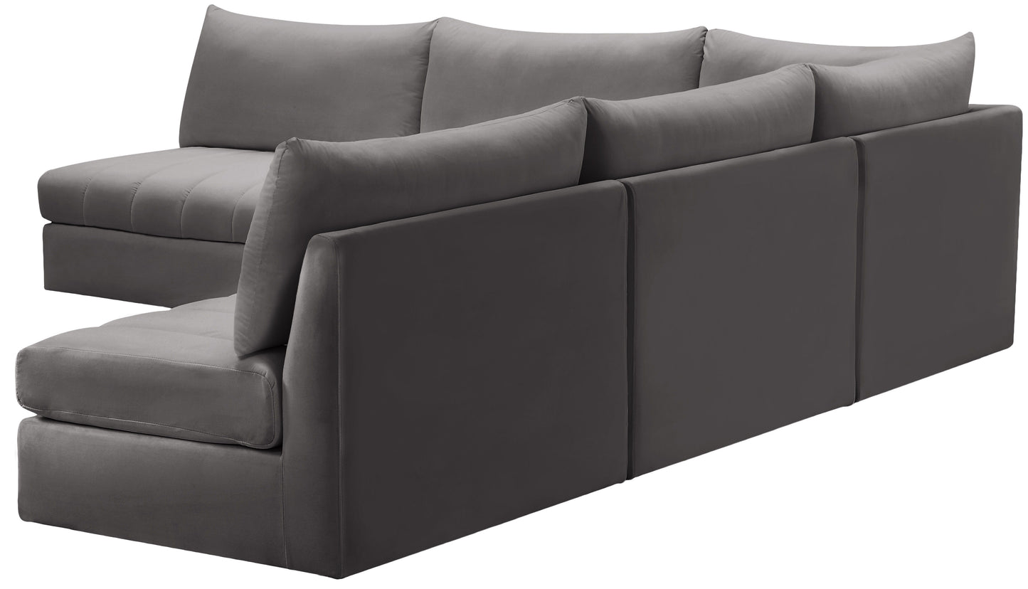 Jacob - Modular Sectional 5 Piece - Grey