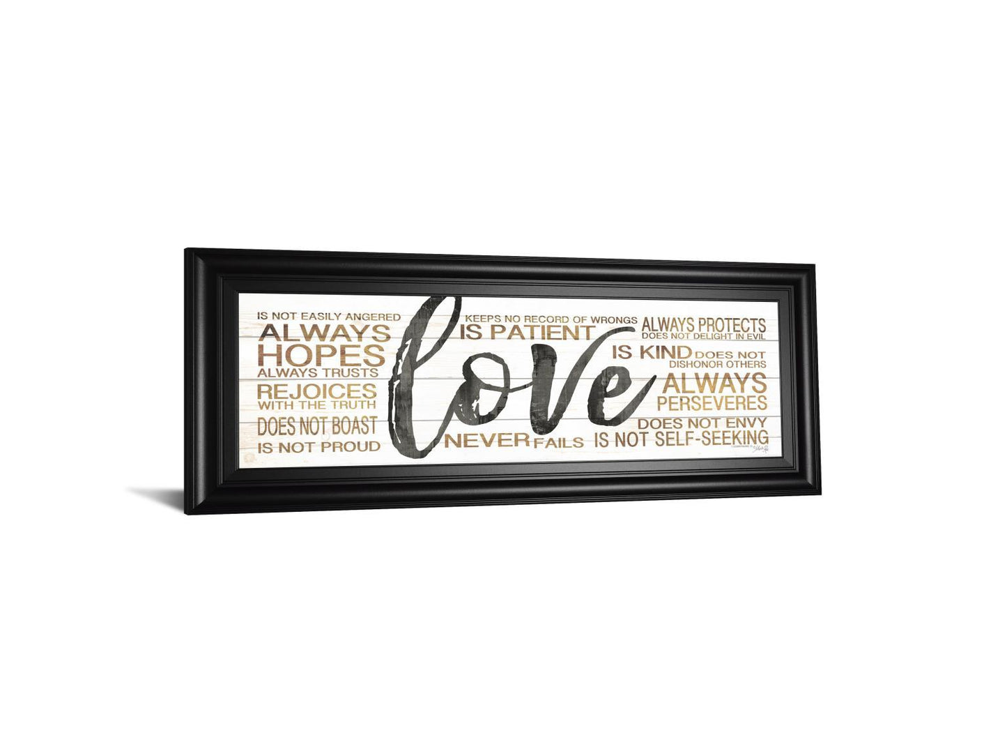 Love By Marla Rae - Framed Print Wall Art - White