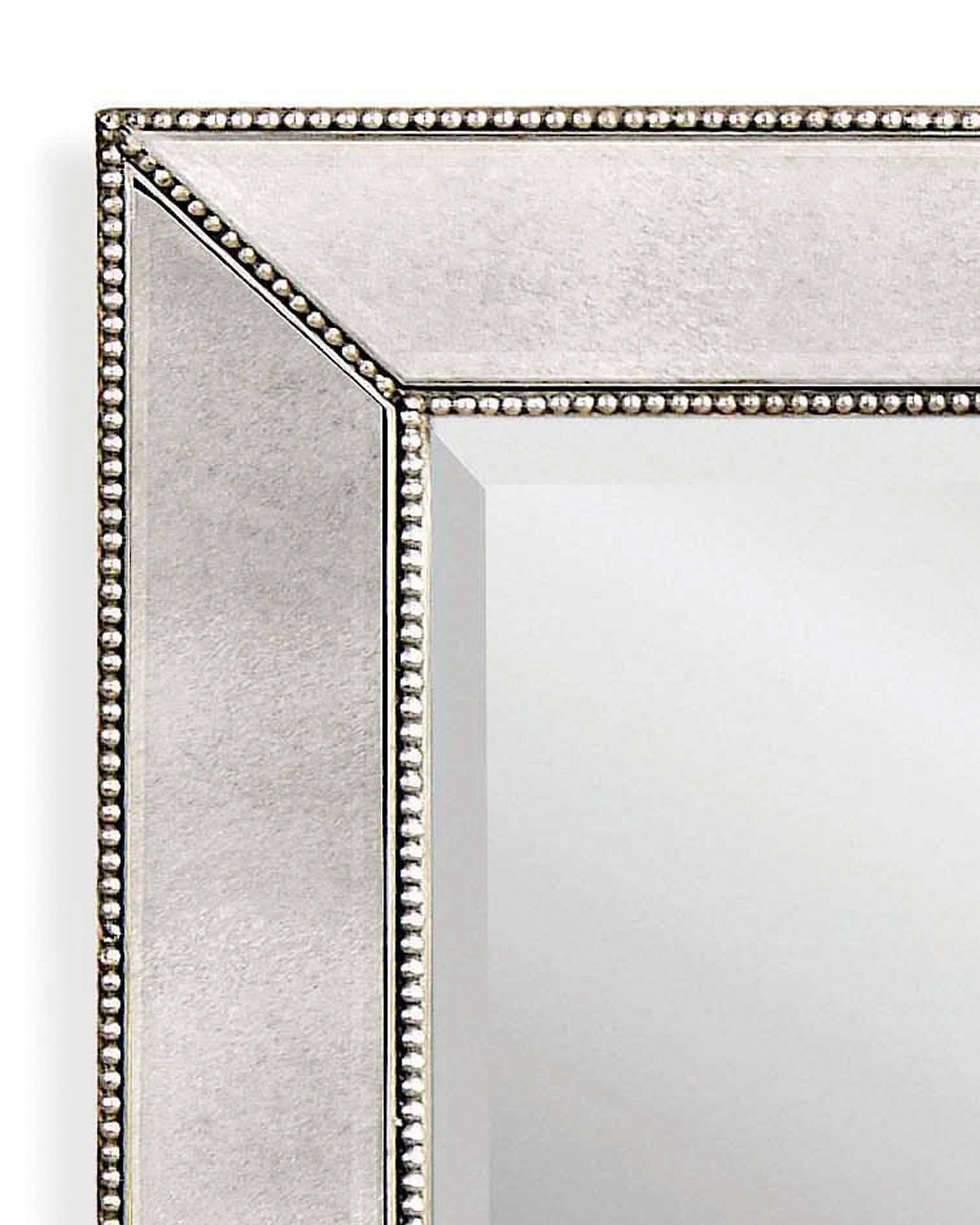 Beaded - Wall Mirror 36" - Silver