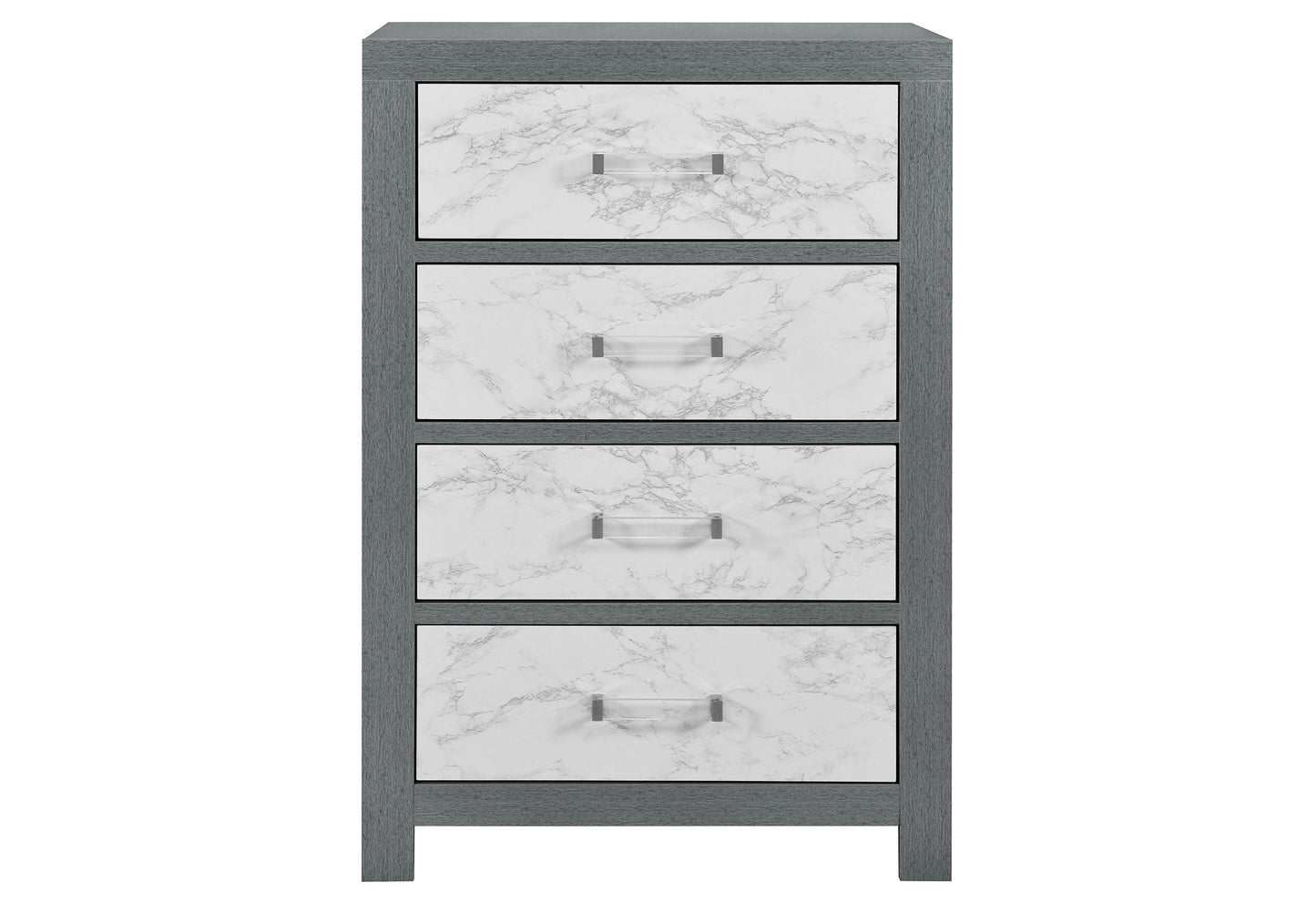 Micah - 5 Piece King Bedroom Set - Gray