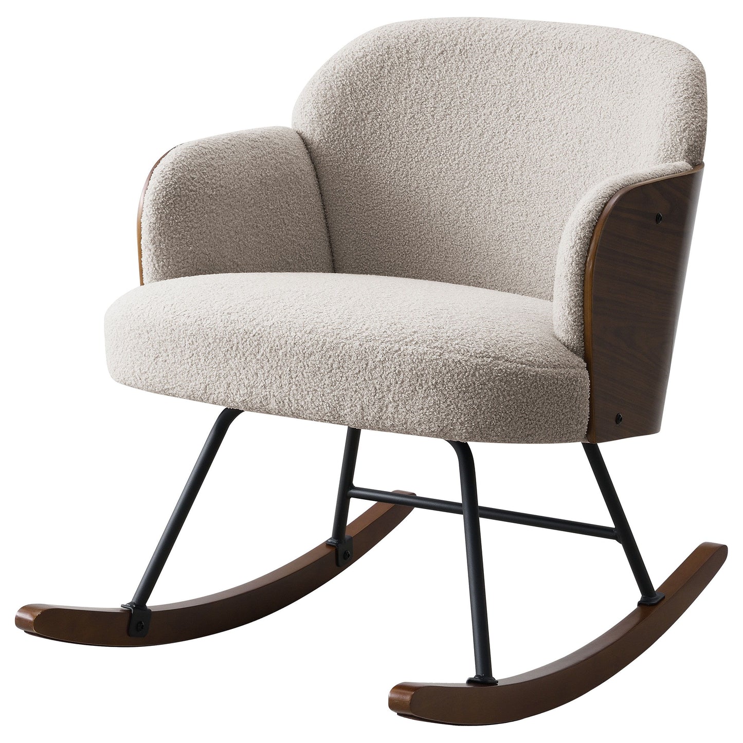 Paige - Boucle Upholstered Mid Back Rocking Chair