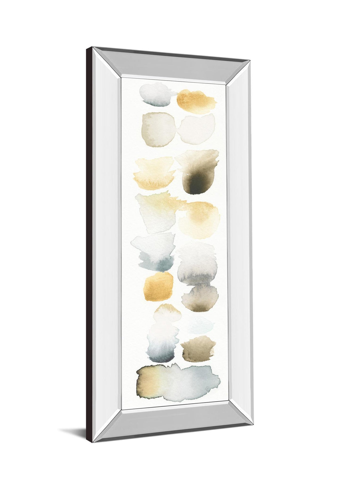 Watercolor Swatch Panel Il By Elyse De Neige - Mirror Framed Print Wall Art - White