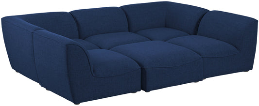 Miramar - Modular Sectional 6 Piece - Navy - Modern & Contemporary