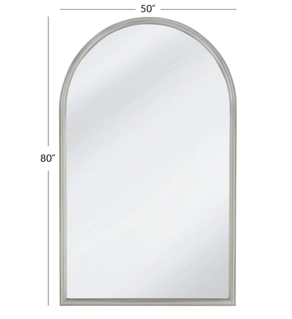 Malia - Floor Mirror - Pearl Silver