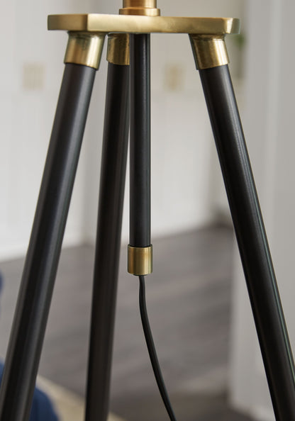 Cashner - Black / Gold Finish - Metal Floor Lamp