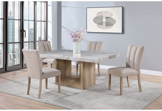 D02 - Dining Table - Natural / White