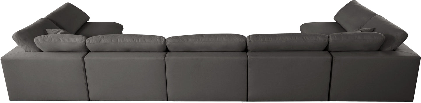 Plush - Velvet Standart Comfort Modular Sectional - Grey