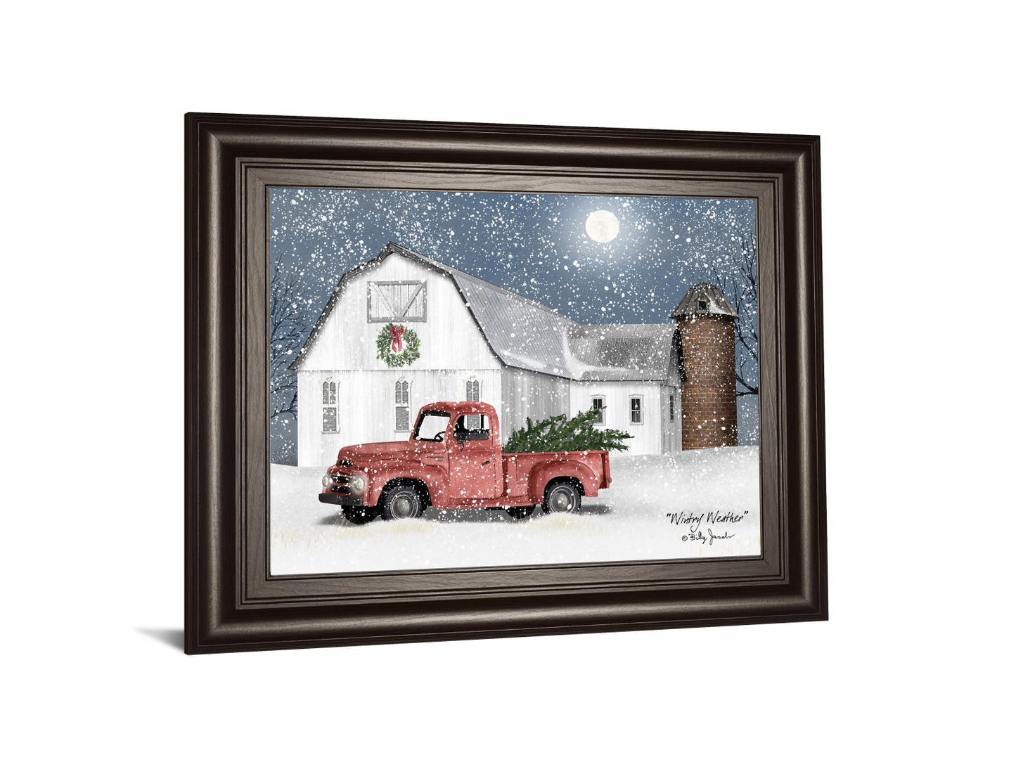 Wintry Weather By Billy Jacobs - Framed Print Wall Art - White