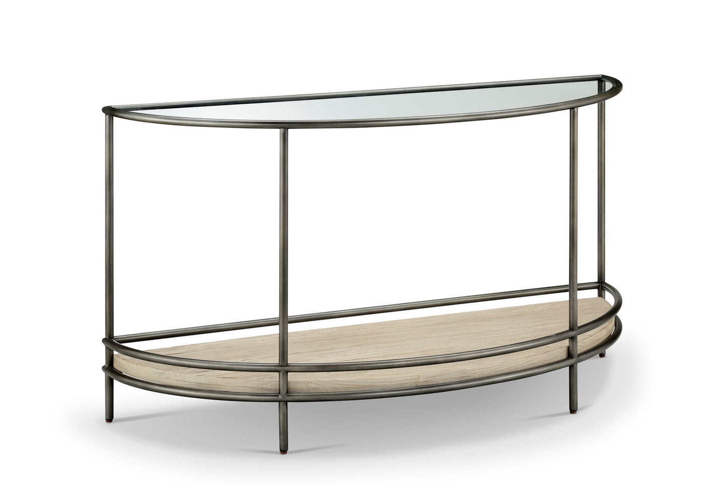 Cena - Delumine Sofa Table - Natural And Vintage Nickel