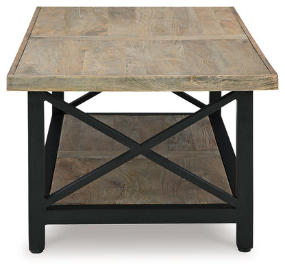 Bristenfort - Brown / Black - Rectangular Cocktail Table