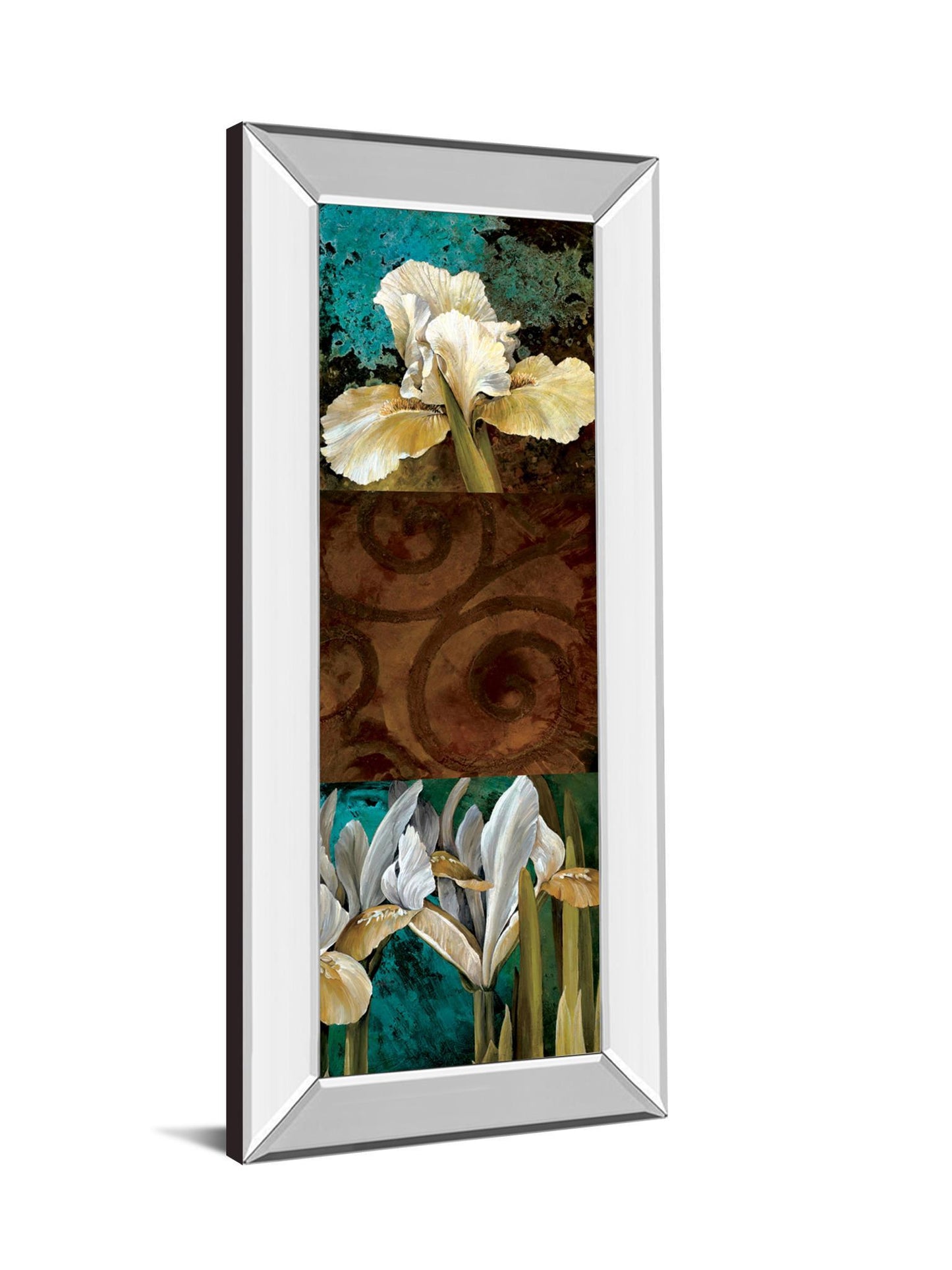 From My Garden I By Linda Thompson - Mirror Framed Print Wall Art - Darl Brown - Dark Brown