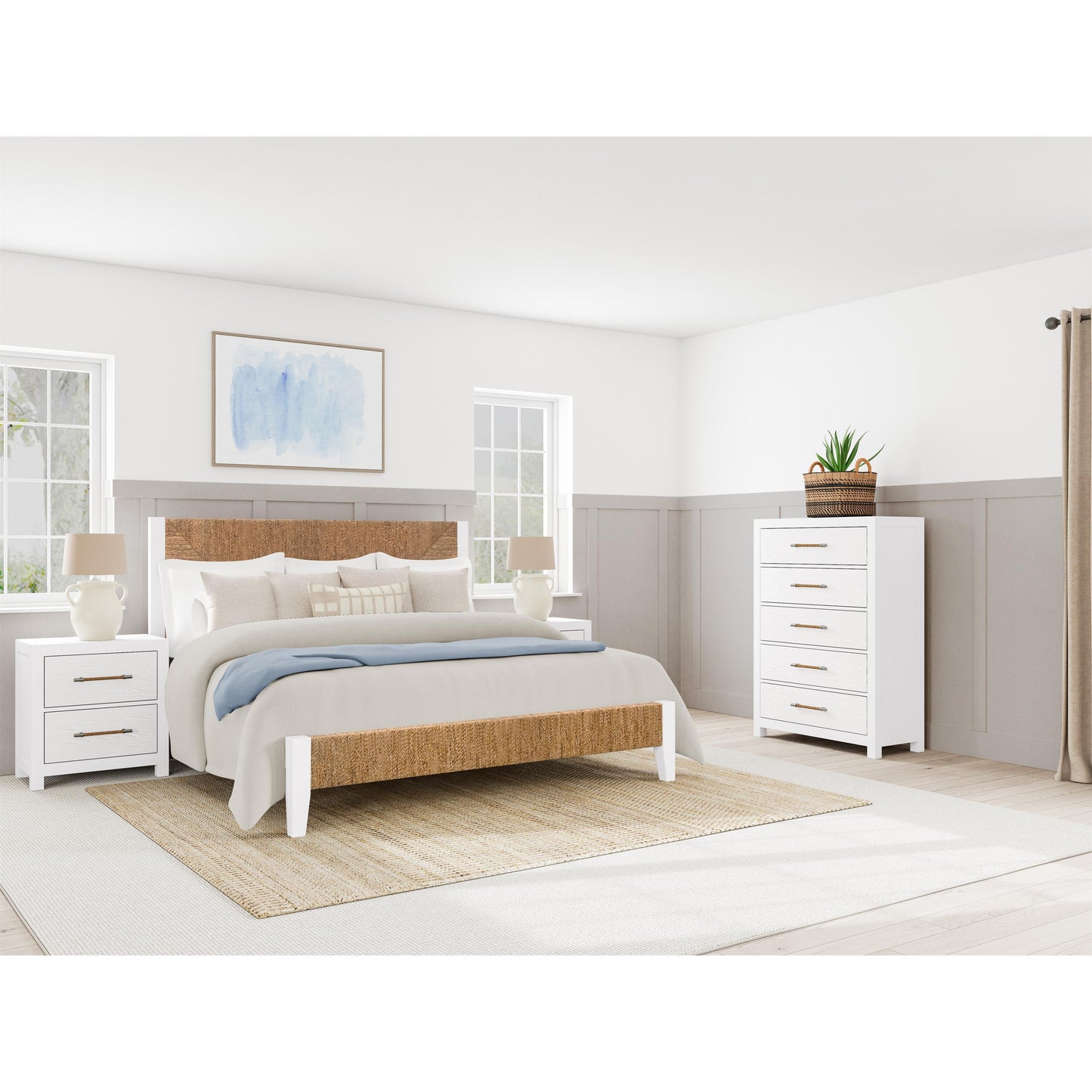 Rosalie - 2 Drawer Nightstand - White - White