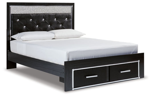 Kaydell - Upholstered Panel Storage Platform Bed