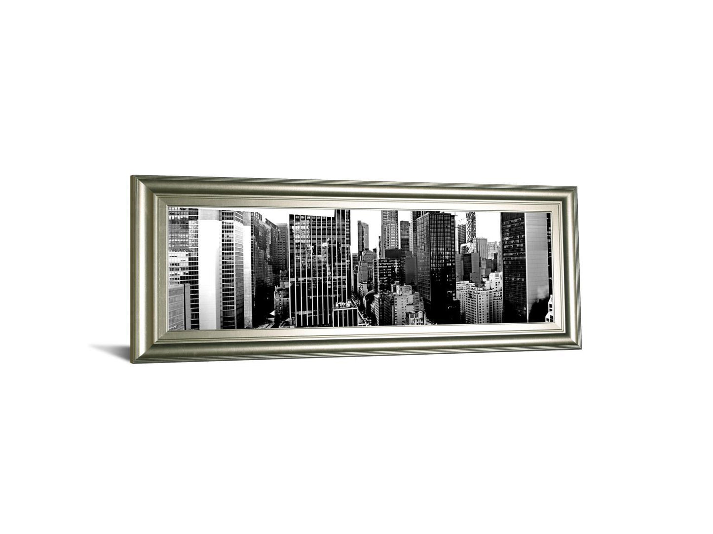 Panorama Of NYC VII By Jeff Pica - Framed Print Wall Art - Black