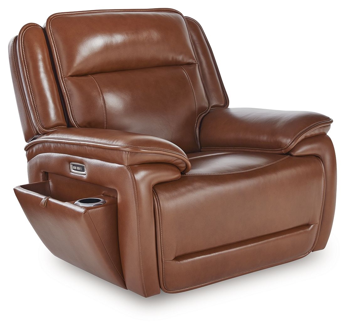 Healy Pier - Chocolate - Power Recliner / Adj Headrest