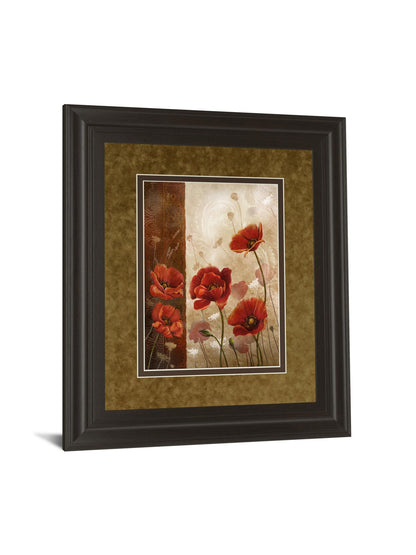 Wild Poppies I By Conrad Knutsen - Framed Print Wall Art - Red