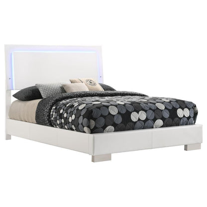 Felicity - Wood LED Panel Bed